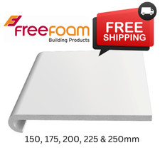 UPVC Bullnose Window Cill Boards Cover | 5m | Sills | End Caps | White | Plastic