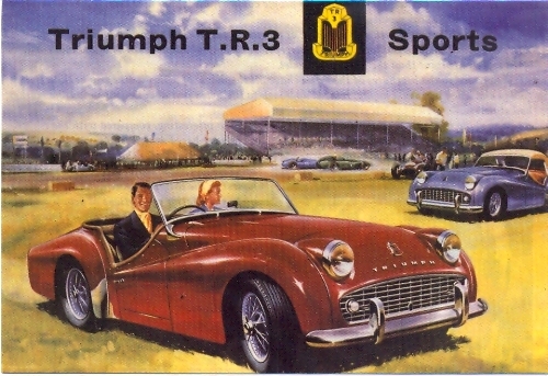 Triumph tr3 greeting cards 6 - tr3,