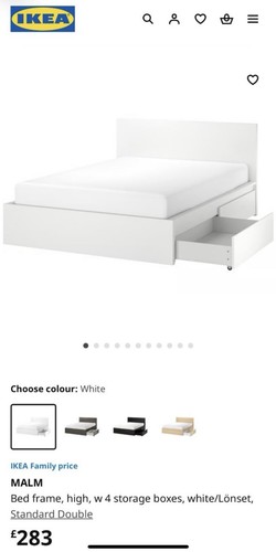 Ikea malm double bed frame - malm,