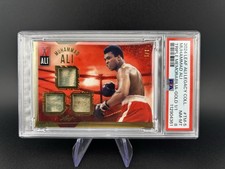 2024 Leaf  Muhammad Ali One Of One Fight Worn Triple Memorabilia Gold 1/1 PSA 8