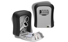 Wall Mounted Key Safe, Outdoor Security Key Lock Box 4 Combination Key Safes PW