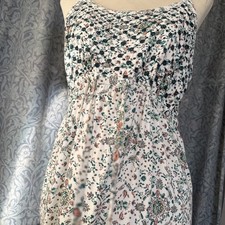 Women’s M&S Indigo Broderie Anglaise Sleeveless Long Summer Dress. Size UK 16