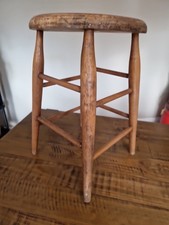 Old 4 Legged Wooden Stool Seat