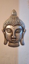 Large Metal Buddha Wall Art – 50 cm Silver Finish