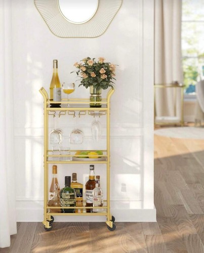 Tier drinks trolley gold - drinks, trolley,