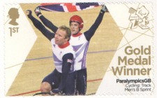 London 2012 Paralympic Gold Medal Winners Single Stamps. Each sold separately.