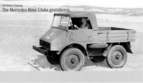 Mercedes benz unimog postcard - unimog,