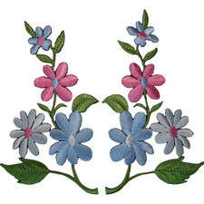 Pair of Flower Patches Iron