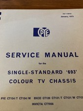 693 Colour Tv Chassis PYE TV Service Manual - KP341