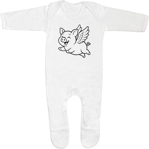 Flying pig baby - baby, sleepsuit