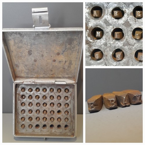 Vintage steel letter punch - vintage,