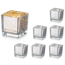 Glass Candle Holder 6Pcs