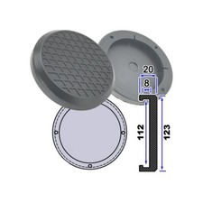 Rubber Pad For Car Lift Elevator For Rotary 123mm (9968)
