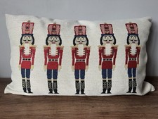DUNELM NUTCRACKER CUSHION FESTIVE CHRISTMAS 14 X 10.5 INCH