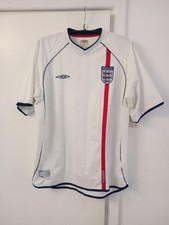 ENGLAND HOME 2001 FOOTBALL SHIRT BY UMBRO SIZE XL 44/46"