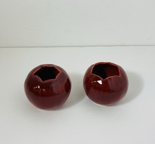 Vintage Peebles Pottery candle holders, made in Scotland