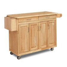Natural Wood Kitchen Cart with