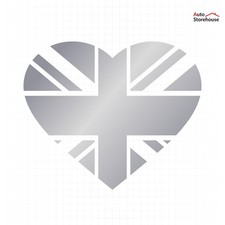 2x British Union Jack Heart