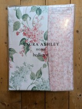 Laura Ashley Cotton King Trailing Lilac Duck Egg Bedset, Originally £90 (New)