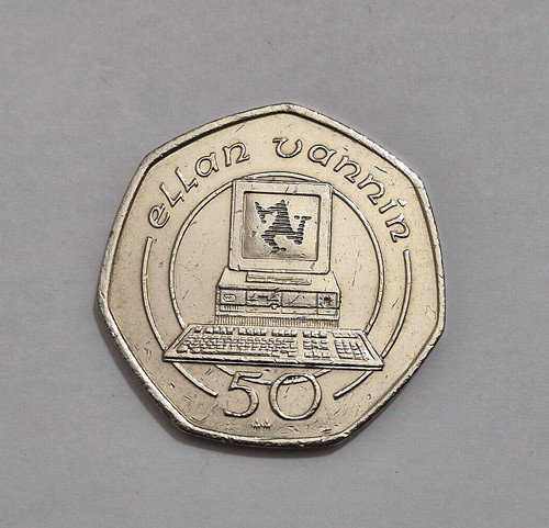 1990 isle man large - isle, 50p