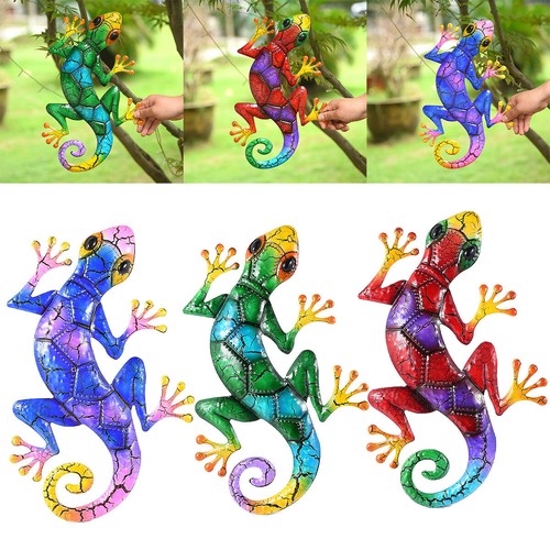 Metal gecko yard decoration - metal,