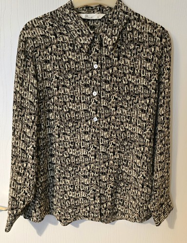 Bhs brown mix patterned blouse - bhs,