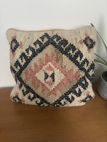 Bohemian kilim throw cushion - kilim,