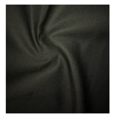 Black cotton drill - black,