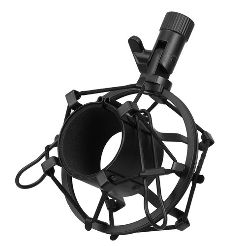 Black alloy shockmount mic - black,
