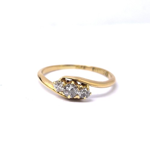 18ct gold 25ct diamond ring - 18ct, 0.25ct