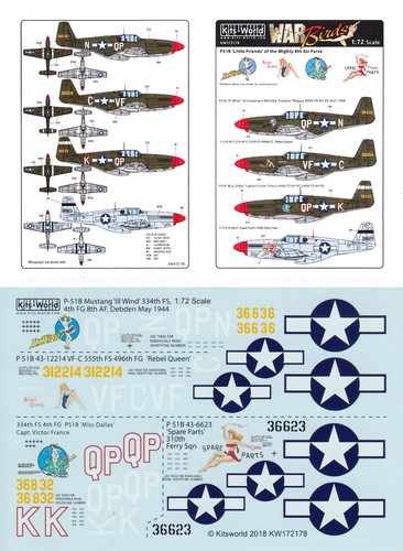 Kits world decals - 1/72, p-51b