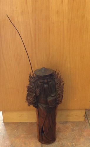 Vintage hand carved bamboo - hand,