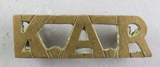 Brass Shoulder Title KAR King's African Rifles British Colonial Era