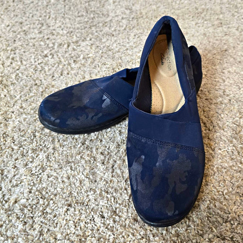 Clarks women blue camo knit - blue,