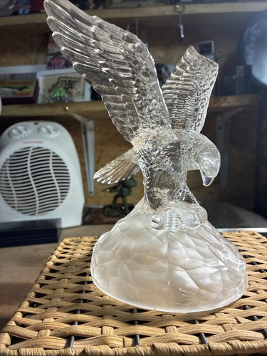 Crystal eagle blown art glass - art,