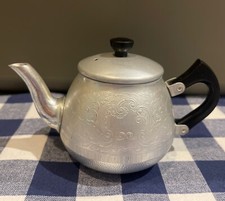Swan Brand The Carlton Vintage Hammered Aluminum 2 Cup Mini Teapot From England