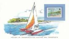 History of Transport Grenada Trimaran Presentation Card VGC