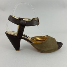 Patrick Cox Women's Leather Slingback Open Toe Heeled Sandals Shoes EU37 UK4