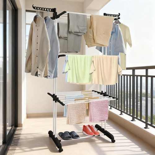 Tier foldable clothes airer - foldable,