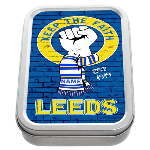 Personalised leeds tobacco tin - personalised,
