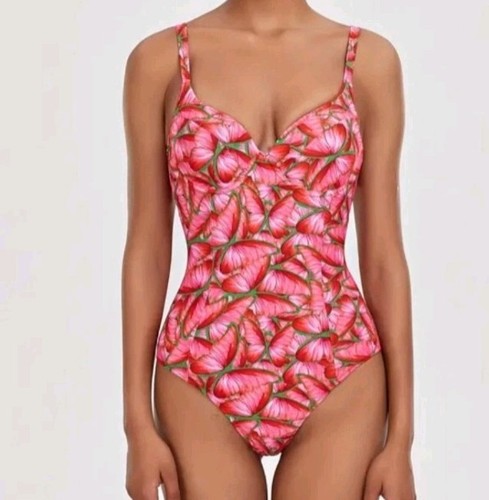New coral floral swimming