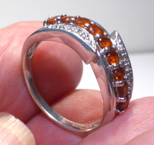 9ct gold ring fire opal - 9ct,