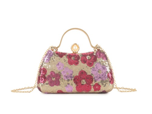 Women floral sequin clutch - women's,