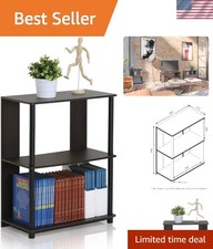 Elegant 3-Tier Walnut Bookcase