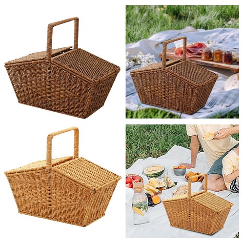 Picnic basket empty woven - picnic,