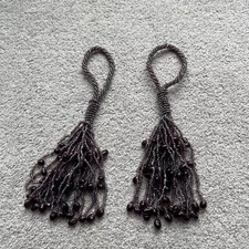 purple beaded key tassels or candlestick hangings for home accessories