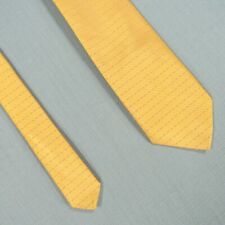 Ozwald Boateng Tie Mens Yellow Purple Dash Stripe Silk Smart Suit Formal England