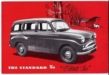 Standard Ten 10 Estate 1954-55 UK Market Foldout Sales Brochure Companion
