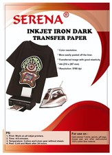A4 T-Shirt Paper Iron-On Transfer For Dark Fabrics, For Inkjet Print x 10 Sheets