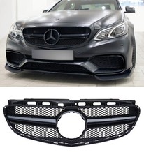 FRONT GRILLE E63 AMG STYLE GLOSS BLACK FOR MERCEDES E CLASS W212 2014-2016